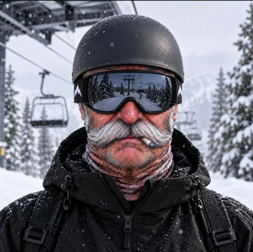 Funny Old Man Face Ski Mask – Realistic 3D Balaclava